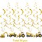 30PCS Construction Hanging Swirls Decorations - Car Excavator Bulldozer Birthday Party Ceiling Swirls Decor for Birthday Party, Baby Shower